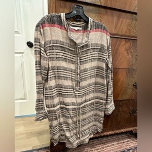 Xirena XS gauzy drawstring dress / beach or pool cover up